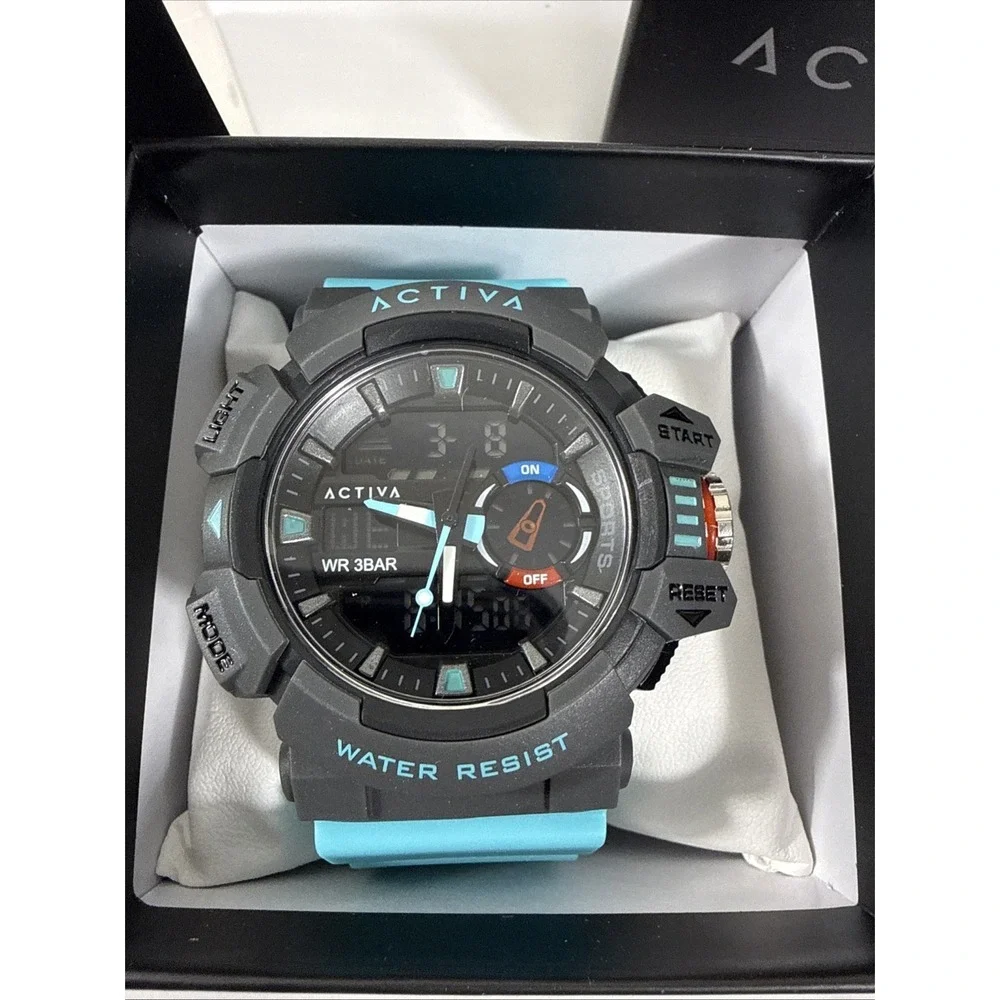 Activa Vord X Invicta Digital Men's Watch 49mm Light‎ Blue ACW8043-007 New